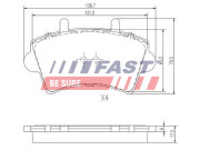 FT29540 Sada brzdových destiček, kotoučová brzda FAST