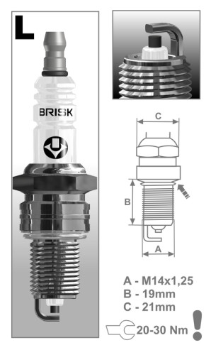 L15YC BRISK ZAPALOVACÍ SVÍČKA L15YC BRISK