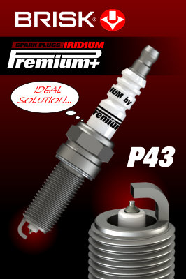 2103 Zapalovací svíčka P43 Iridium Premium + BRISK