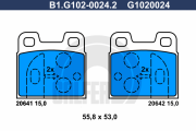 B1.G102-0024.2 GALFER sada brzdových platničiek kotúčovej brzdy B1.G102-0024.2 GALFER