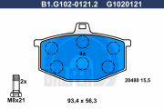 B1.G102-0121.2 Sada brzdových destiček, kotoučová brzda GALFER