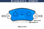 B1.G102-0141.2 GALFER sada brzdových platničiek kotúčovej brzdy B1.G102-0141.2 GALFER