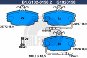 B1.G102-0158.2 GALFER sada brzdových platničiek kotúčovej brzdy B1.G102-0158.2 GALFER