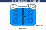 B1.G102-0160.2 Sada brzdových destiček, kotoučová brzda GALFER