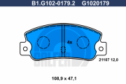 B1.G102-0179.2 GALFER sada brzdových platničiek kotúčovej brzdy B1.G102-0179.2 GALFER
