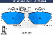 B1.G102-0184.2 GALFER sada brzdových platničiek kotúčovej brzdy B1.G102-0184.2 GALFER
