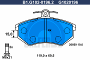 B1.G102-0196.2 GALFER sada brzdových platničiek kotúčovej brzdy B1.G102-0196.2 GALFER