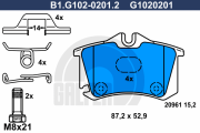 B1.G102-0201.2 GALFER sada brzdových platničiek kotúčovej brzdy B1.G102-0201.2 GALFER