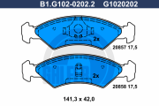 B1.G102-0202.2 GALFER sada brzdových platničiek kotúčovej brzdy B1.G102-0202.2 GALFER
