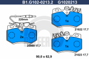 B1.G102-0213.2 GALFER sada brzdových platničiek kotúčovej brzdy B1.G102-0213.2 GALFER