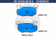 B1.G102-0215.2 GALFER sada brzdových platničiek kotúčovej brzdy B1.G102-0215.2 GALFER
