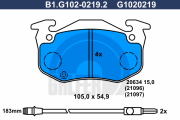 B1.G102-0219.2 GALFER sada brzdových platničiek kotúčovej brzdy B1.G102-0219.2 GALFER