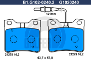 B1.G102-0240.2 GALFER sada brzdových platničiek kotúčovej brzdy B1.G102-0240.2 GALFER