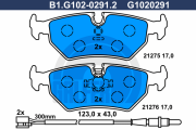 B1.G102-0291.2 GALFER sada brzdových platničiek kotúčovej brzdy B1.G102-0291.2 GALFER