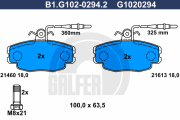B1.G102-0294.2 GALFER sada brzdových platničiek kotúčovej brzdy B1.G102-0294.2 GALFER
