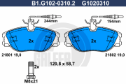 B1.G102-0310.2 GALFER sada brzdových platničiek kotúčovej brzdy B1.G102-0310.2 GALFER