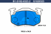B1.G102-0323.2 GALFER sada brzdových platničiek kotúčovej brzdy B1.G102-0323.2 GALFER