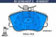 B1.G102-0337.2 GALFER sada brzdových platničiek kotúčovej brzdy B1.G102-0337.2 GALFER