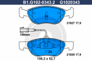 B1.G102-0343.2 GALFER sada brzdových platničiek kotúčovej brzdy B1.G102-0343.2 GALFER