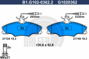 B1.G102-0362.2 GALFER sada brzdových platničiek kotúčovej brzdy B1.G102-0362.2 GALFER