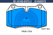 B1.G102-0372.2 GALFER sada brzdových platničiek kotúčovej brzdy B1.G102-0372.2 GALFER