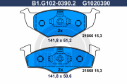 B1.G102-0390.2 GALFER sada brzdových platničiek kotúčovej brzdy B1.G102-0390.2 GALFER
