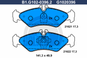 B1.G102-0396.2 Sada brzdových destiček, kotoučová brzda GALFER