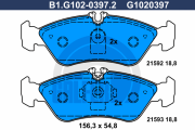 B1.G102-0397.2 GALFER sada brzdových platničiek kotúčovej brzdy B1.G102-0397.2 GALFER