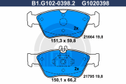 B1.G102-0398.2 GALFER sada brzdových platničiek kotúčovej brzdy B1.G102-0398.2 GALFER