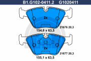 B1.G102-0411.2 GALFER sada brzdových platničiek kotúčovej brzdy B1.G102-0411.2 GALFER