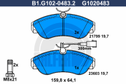 B1.G102-0483.2 GALFER sada brzdových platničiek kotúčovej brzdy B1.G102-0483.2 GALFER