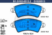 B1.G102-0513.2 GALFER sada brzdových platničiek kotúčovej brzdy B1.G102-0513.2 GALFER