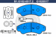 B1.G102-0517.2 GALFER sada brzdových platničiek kotúčovej brzdy B1.G102-0517.2 GALFER