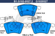B1.G102-0527.2 GALFER sada brzdových platničiek kotúčovej brzdy B1.G102-0527.2 GALFER