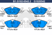 B1.G102-0542.2 GALFER sada brzdových platničiek kotúčovej brzdy B1.G102-0542.2 GALFER