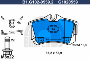 B1.G102-0559.2 GALFER sada brzdových platničiek kotúčovej brzdy B1.G102-0559.2 GALFER