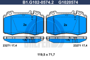 B1.G102-0574.2 GALFER sada brzdových platničiek kotúčovej brzdy B1.G102-0574.2 GALFER