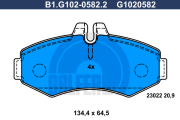 B1.G102-0582.2 GALFER sada brzdových platničiek kotúčovej brzdy B1.G102-0582.2 GALFER