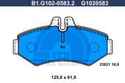 B1.G102-0583.2 GALFER sada brzdových platničiek kotúčovej brzdy B1.G102-0583.2 GALFER