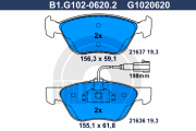 B1.G102-0620.2 Sada brzdových destiček, kotoučová brzda GALFER