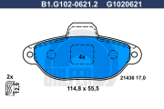 B1.G102-0621.2 GALFER sada brzdových platničiek kotúčovej brzdy B1.G102-0621.2 GALFER