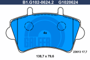 B1.G102-0624.2 GALFER sada brzdových platničiek kotúčovej brzdy B1.G102-0624.2 GALFER