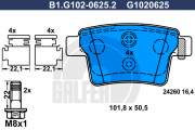 B1.G102-0625.2 GALFER sada brzdových platničiek kotúčovej brzdy B1.G102-0625.2 GALFER
