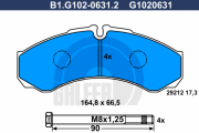 B1.G102-0631.2 GALFER sada brzdových platničiek kotúčovej brzdy B1.G102-0631.2 GALFER