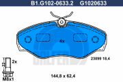 B1.G102-0633.2 GALFER sada brzdových platničiek kotúčovej brzdy B1.G102-0633.2 GALFER