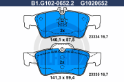 B1.G102-0652.2 GALFER sada brzdových platničiek kotúčovej brzdy B1.G102-0652.2 GALFER