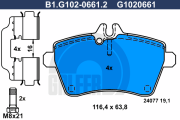 B1.G102-0661.2 GALFER sada brzdových platničiek kotúčovej brzdy B1.G102-0661.2 GALFER