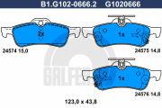 B1.G102-0666.2 GALFER sada brzdových platničiek kotúčovej brzdy B1.G102-0666.2 GALFER