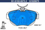 B1.G102-0675.2 Sada brzdových destiček, kotoučová brzda GALFER