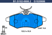 B1.G102-0686.2 GALFER sada brzdových platničiek kotúčovej brzdy B1.G102-0686.2 GALFER